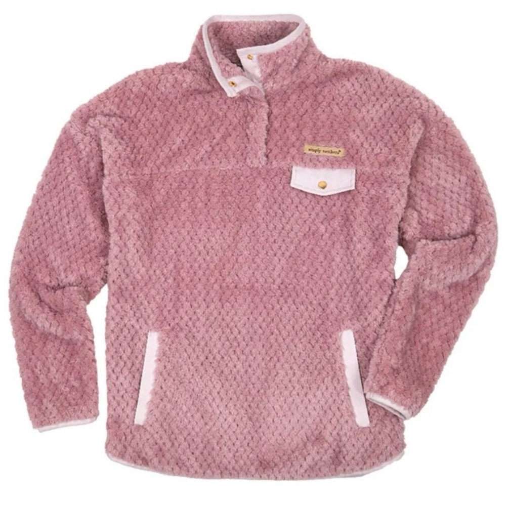 Simply Southern Sherpa Pink Pullover